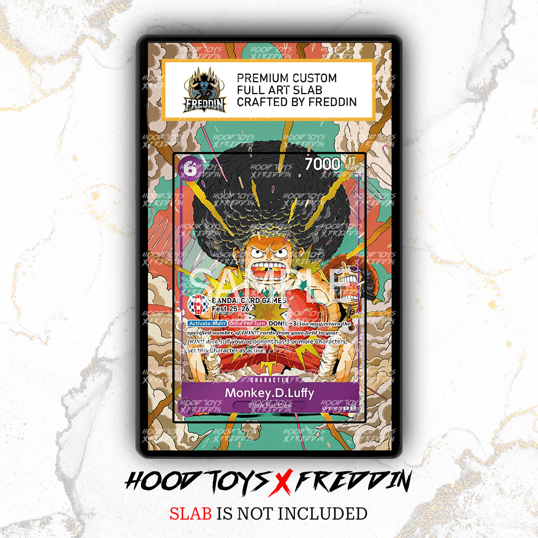Monkey.D.Luffy [Bandai Card Games Fest] OP07-073 | FREDDIN Full Art Slab