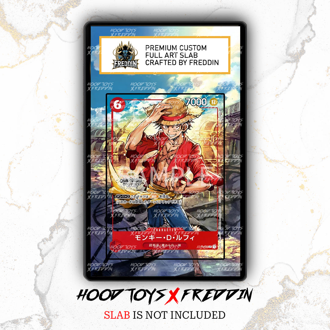 Monkey.D.Luffy [Store Championship Trophy Card] P-001 | FREDDIN Full Art Slab