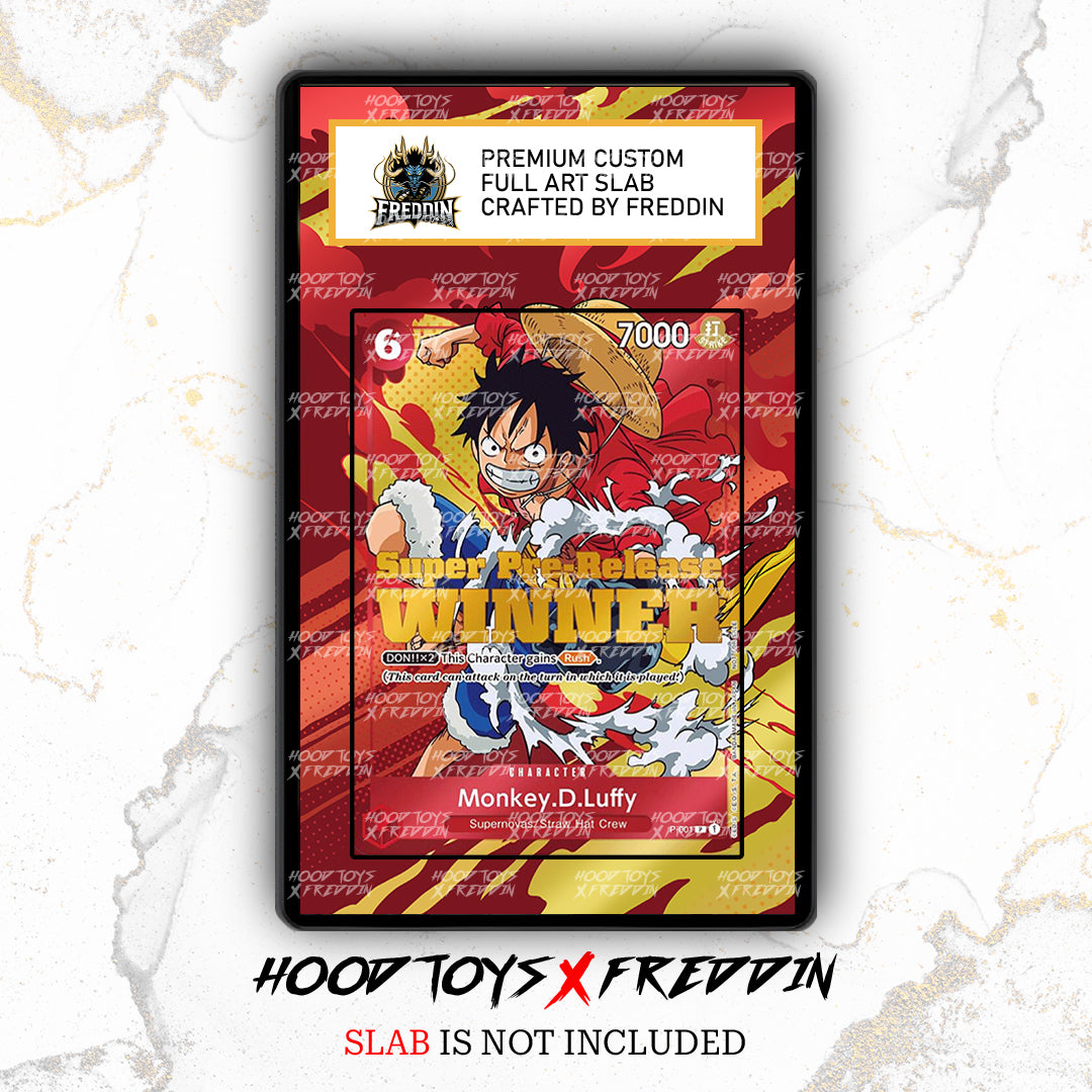 Monkey.D.Luffy [Super Pre-Release Winner] P-001 | FREDDIN Full Art Slab