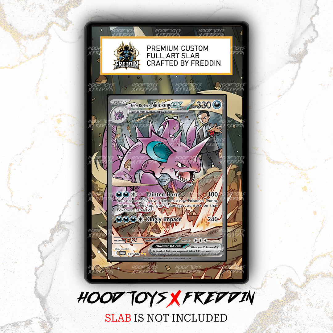 Team Rocket's Nidoking ex #233 | FREDDIN Full Art Slab