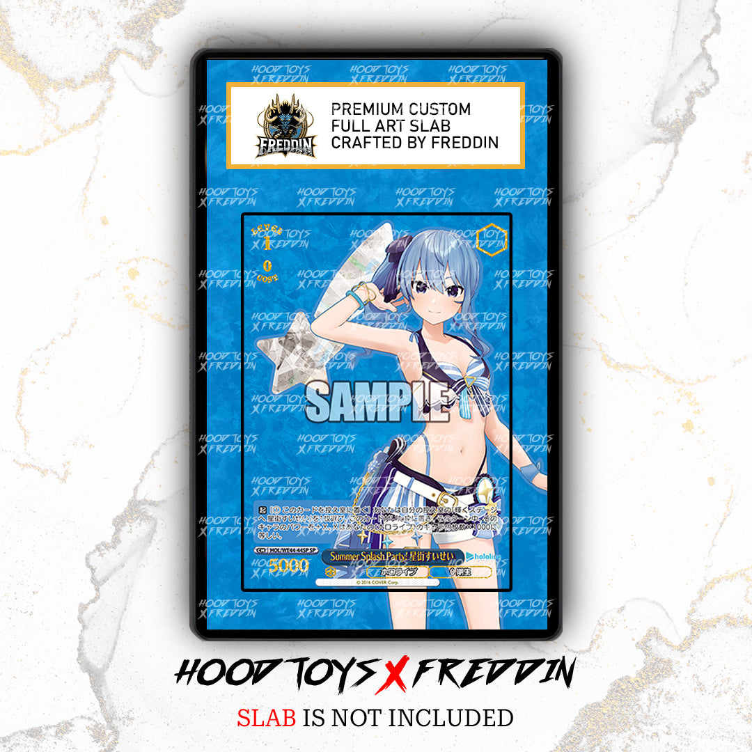 Hoshimachi Suisei in her "Summer Splash Party! | FREDDIN Full Art Slab